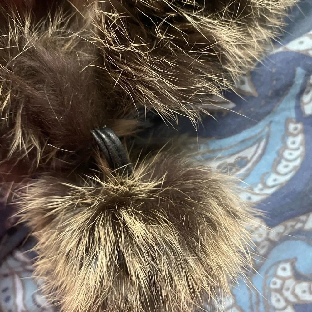 FAVORIA Moonbat Rabbit Fur Choker | Black | NWT